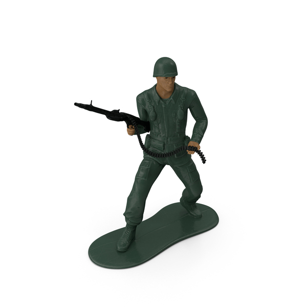 Miniature Toy Soldier with Machine Gun PNG & PSD Images
