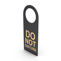 Do Not Disturb Gold Door Tag PNG & PSD Images