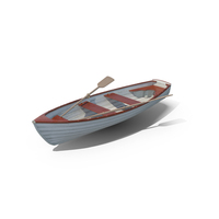 Wooden Rowboat with Oars PNG & PSD Images