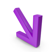 Indigo Arrow Down Right PNG & PSD Images