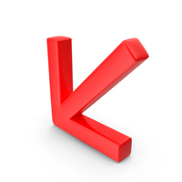 Red Arrow Down Left PNG & PSD Images