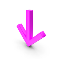 Violet Arrow Down PNG & PSD Images