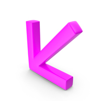 Violet Arrow Down Left PNG & PSD Images