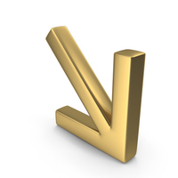 Gold Down Right Arrow PNG & PSD Images
