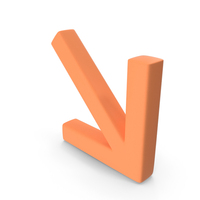 Bronze Arrow Down Right PNG & PSD Images