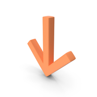 Bronze Arrow Down PNG & PSD Images