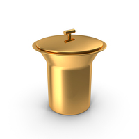 Closed Ice Bucket Gold PNG & PSD Images