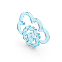 Glass Cloud Setting Icon PNG & PSD Images