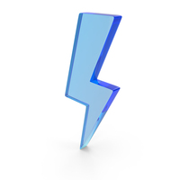 Glass Lightning Thunder Icon PNG & PSD Images