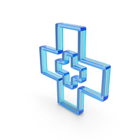 Glass Medical Cross In Cross Icon PNG & PSD Images