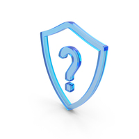 Glass Network Question Mark Shield Icon PNG & PSD Images