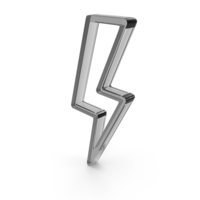 Glass Lightning Thunder Outline Icon PNG & PSD Images