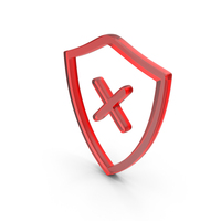 Glass Network Shield Delete Outline Icon PNG & PSD Images