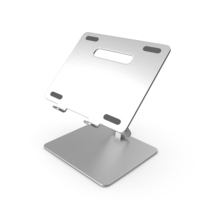 Adjustable Notebook Riser Holder Silver PNG & PSD Images
