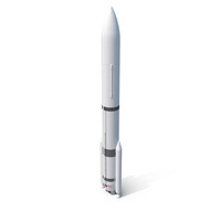 Heavy Lift Launch Vehicle with Two Solid Boosters PNG & PSD Images