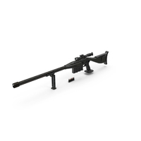 Futuristic Sniper Rifle with Bullets PNG & PSD Images