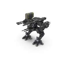 Large Walking Combat Machine with Pilot PNG & PSD Images