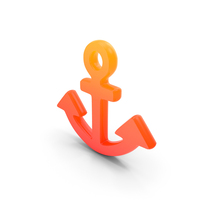 Anchor Symbol Glowing PNG & PSD Images