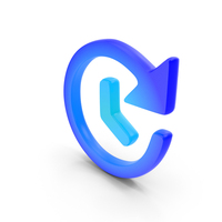 Clock Refresh Symbol Glowing PNG & PSD Images