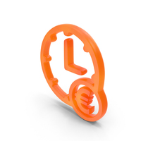 Business Time Euro Symbol Glowing PNG & PSD Images