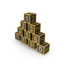 Blocks With Numbers PNG & PSD Images