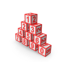 Blocks with Numbers PNG & PSD Images