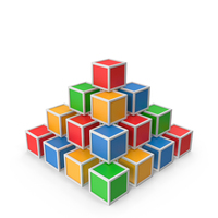Colorful Cubes PNG & PSD Images