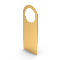 Gold Hotel Room Door Tag PNG & PSD Images