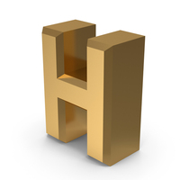 Gold Letter H PNG & PSD Images