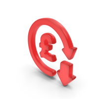 Cost Reduction Pound Symbol Glowing PNG & PSD Images