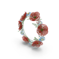 Glass Floral Frame PNG & PSD Images