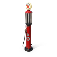 Hand Crank Gas Pump TEXACO Light On PNG & PSD Images
