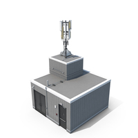 Rooftop Entrance with Network Transmitter PNG & PSD Images