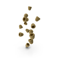 Gold Raspberries Falling PNG & PSD Images