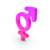Heterosexual Gender Symbol Glowing PNG & PSD Images