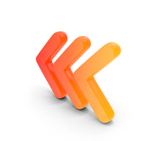 Left Direction Arrows Symbol Glowing PNG & PSD Images
