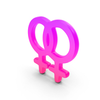 Lesbian Symbol Glowing PNG & PSD Images
