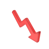 Down Graph Symbol Glowing PNG & PSD Images