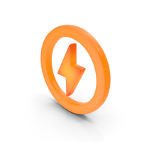 Electric Charge Symbol Glowing PNG & PSD Images