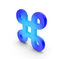 Mac Command Symbol Glowing PNG & PSD Images
