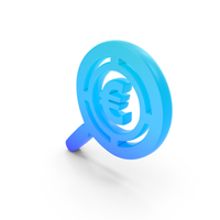 Money Search Euro Symbol Glowing PNG & PSD Images