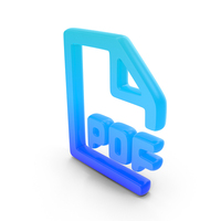 PDF File Symbol Glowing PNG & PSD Images