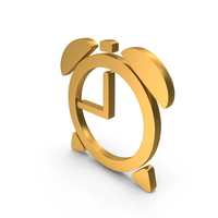 Alarm Clock Icon Gold PNG & PSD Images