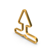 Combine Arrow Up Contour Icon Gold PNG & PSD Images