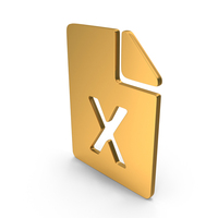 Excel Document Icon Gold PNG & PSD Images
