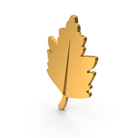 Leaf Icon Gold PNG & PSD Images