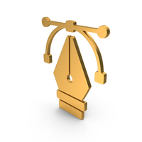 Gold Pen Tool Icon PNG & PSD Images