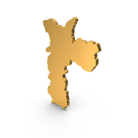 Gold Sao Paulo City Map Icon PNG & PSD Images