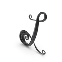 Black Glass Letter L PNG & PSD Images