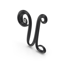 Black Glass Letter U PNG & PSD Images